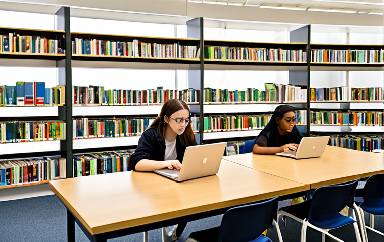 **Image Prompt:** Students in a bright, modern library studying environmental management materials, including textbooks, laptops displaying online courses, and practice exams. Include a study group actively discussing regulations and sustainability examples. The atmosphere should be focused but collaborative, showcasing diverse learning resources.